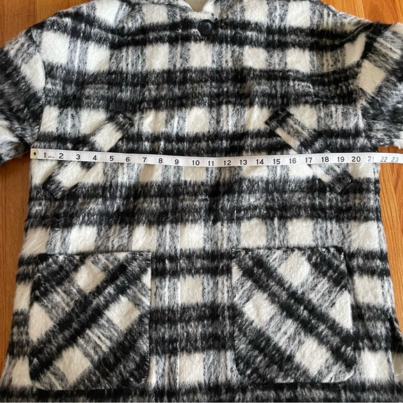 Ted Baker Tortis Checked Hooded Wool-Blend Coat sz US 2/UK 0 - Picture 5 of 12